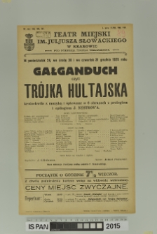 GAŁGANDUCH CZYLI TRÓJKA HULTAJSKA