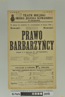 PRAWO BARBARZYŃCY