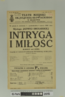 INTRYGA I MIŁOŚĆ (Kabale und Liebe)