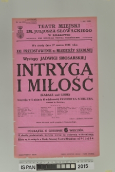 INTRYGA I MIŁOŚĆ (Kabale und Liebe)