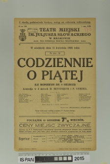 CODZIENNIE O PIĄTEJ (Le Monsieur de 5 heures)