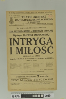 INTRYGA I MIŁOŚĆ (Kabale und Liebe)