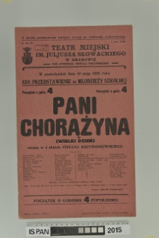 PANI CHORĄŻYNA (Wielki dzień)