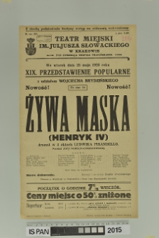 ŻYWA MASKA (Henryk IV)