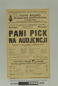 PANI PICK NA AUDJENCJI