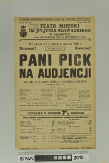 PANI PICK NA AUDJENCJI