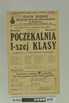 POCZEKALNIA I-SZEJ KLASY