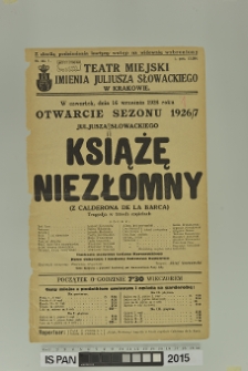 KSIĄŻĘ NIEZŁOMNY
