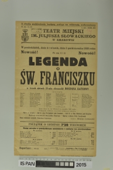 LEGENDA O ŚW. FRANCISZKU