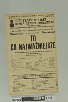 TO CO NAJWAŻNIEJSZE
