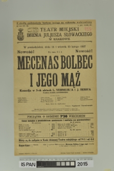 MECENAS BOLBEC I JEGO MĄŻ