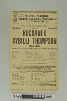 KOCHANEK SYBILLI THOMPSON (Rok 1977)