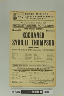 KOCHANEK SYBILLI THOMPSON (Rok 1977)