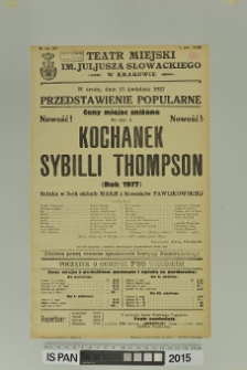 KOCHANEK SYBILLI THOMPSON (Rok 1977)