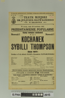 KOCHANEK SYBILLI THOMPSON (Rok 1977)