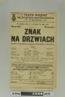 ZNAK NA DRZWIACH