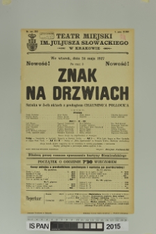 ZNAK NA DRZWIACH