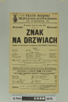 ZNAK NA DRZWIACH