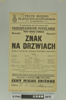 ZNAK NA DRZWIACH