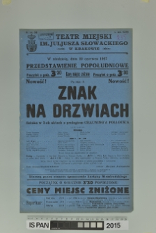 ZNAK NA DRZWIACH