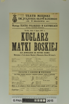 KUGLARZ MATKI BOSKIEJ (Le Jongleur de Notre Dame)