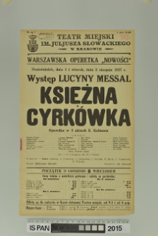 KSIĘŻNA CYRKÓWKA