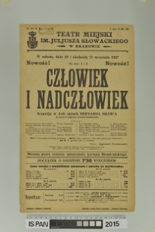 CZŁOWIEK I NADCZŁOWIEK