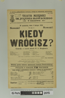 KIEDY WRÓCISZ?