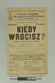 KIEDY WRÓCISZ?