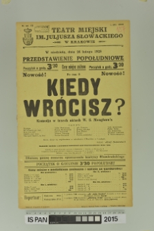 KIEDY WRÓCISZ?