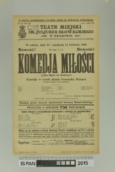 KOMEDJA MIŁOŚCI (Das Spiel im Schloss)