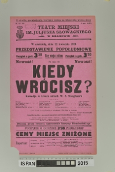 KIEDY WRÓCISZ?