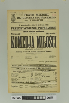 KOMEDJA MIŁOŚCI (Das Spiel im Schloss)