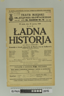 ŁADNA HISTORJA (La Belle aventure)