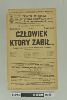 CZŁOWIEK KTÓRY ZABIŁ…