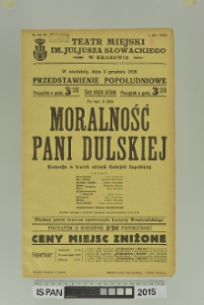 MORALNOŚĆ PANI DULSKIEJ
