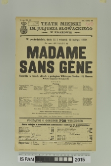 MADAME SANS GÊNE