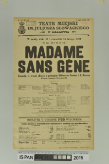 MADAME SANS GÊNE