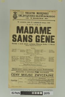 MADAME SANS GÊNE