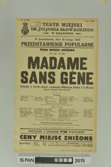 MADAME SANS GÊNE