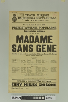 MADAME SANS GÊNE