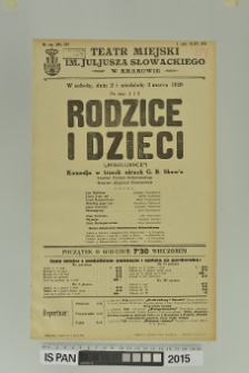 RODZICE I DZIECI (Misalliance)