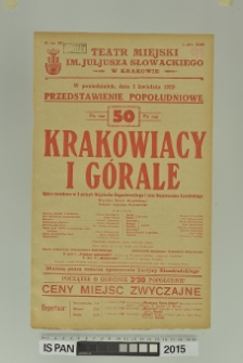 KRAKOWIACY I G&Oacute;RALE