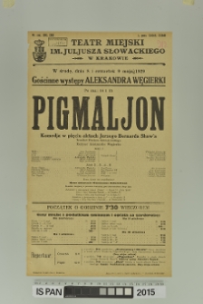 PIGMALJON (Pigmalion)