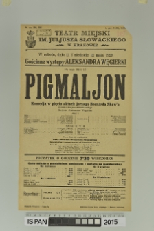 PIGMALJON (Pigmalion)