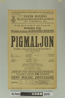 PIGMALJON (Pigmalion)