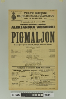 PIGMALJON (Pigmalion)