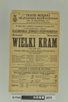 WIELKI KRAM (The apple cart)