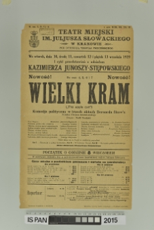 WIELKI KRAM (The apple cart)