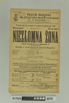 NIEZŁOMNA ŻONA (Czy Konstancja ma słuszność, The constant Wife)